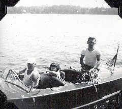 Frederick Haydock; Ruth Bennet McDougal Dorrough; Gordon Bennett; boat
